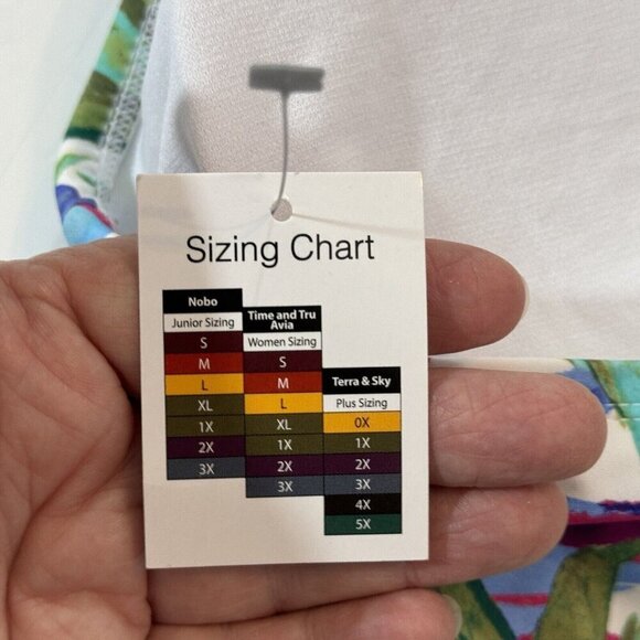 TIME & TRU Tropical Print Swimsuit Bikini Top Women 3X (24W-26W)‎ Adjustable NEW - Picture 13 of 15